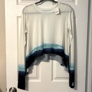 Cropped long sleeve workout top